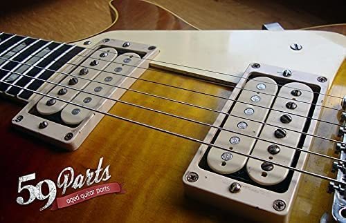 59PARTS/A SET OF 2 HAND AGED HISTORIC GIBSON PAF M-69 PICKUP MOUNTING  RINGS, CREAM/全国一律送料無料